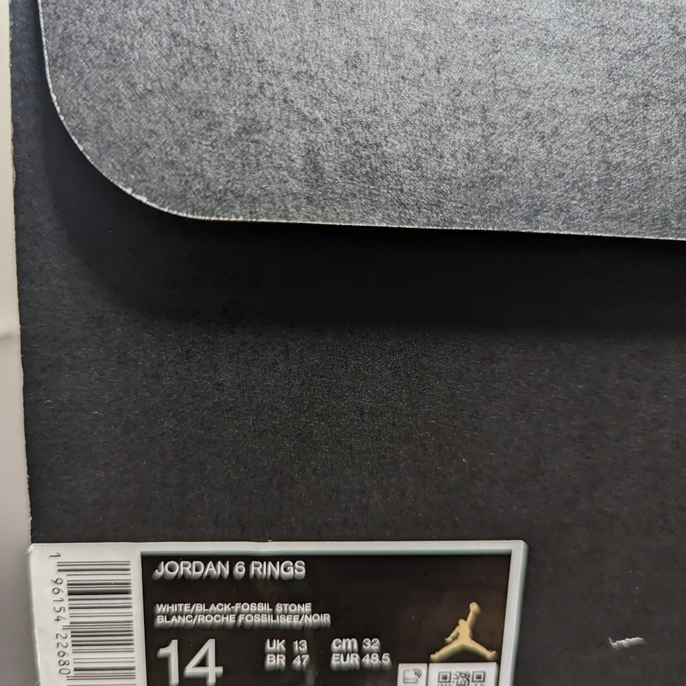 Nike Air Jordan 6 Rings Black Fossil Stone 322992-112 Mens Size 14 Sneakers - Picture 10 of 10